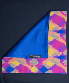 Old School Geometric Blue Pocket Square