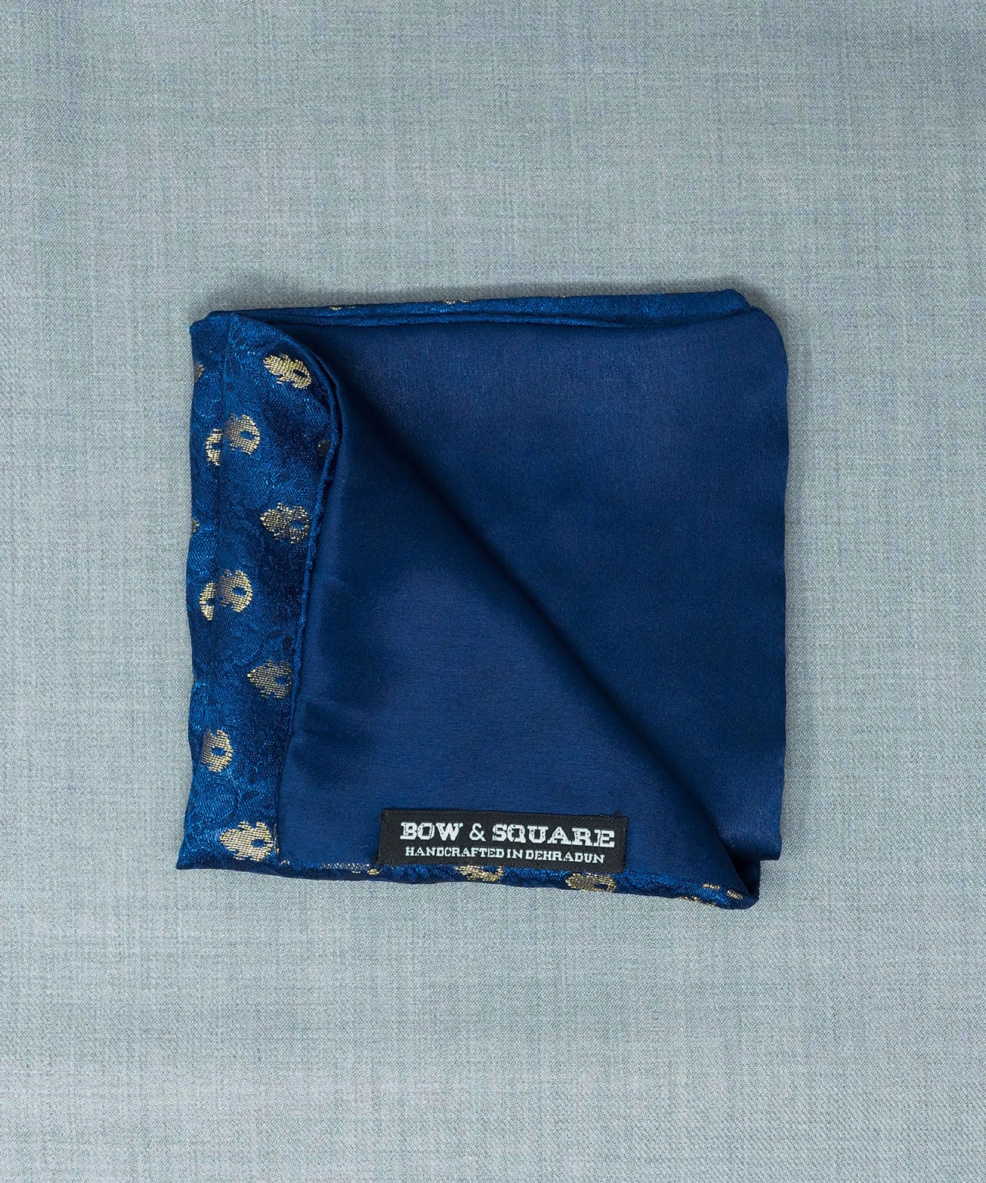 Old School Geometric Blue Pocket Square