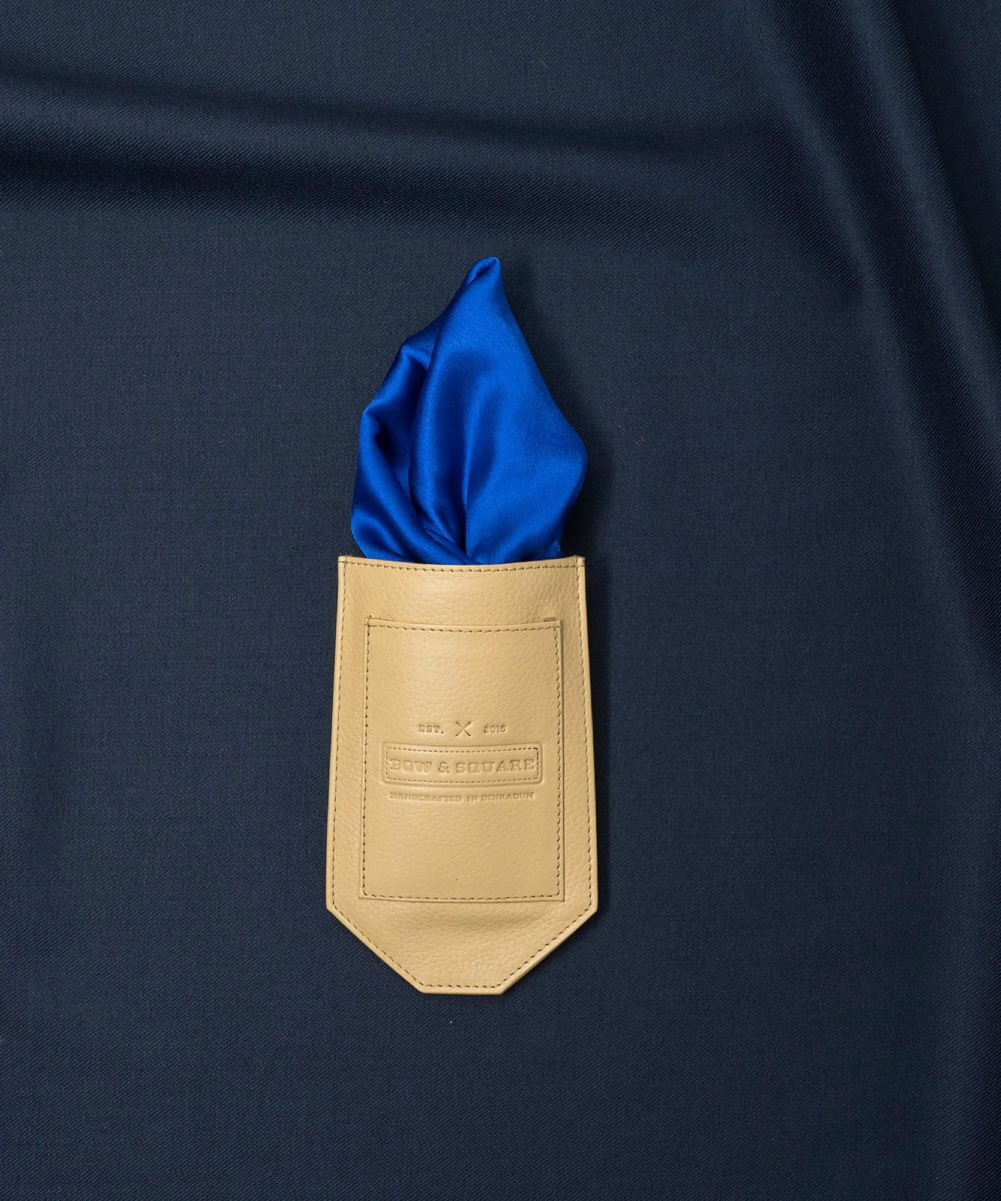 Old School Geometric Blue Pocket Square