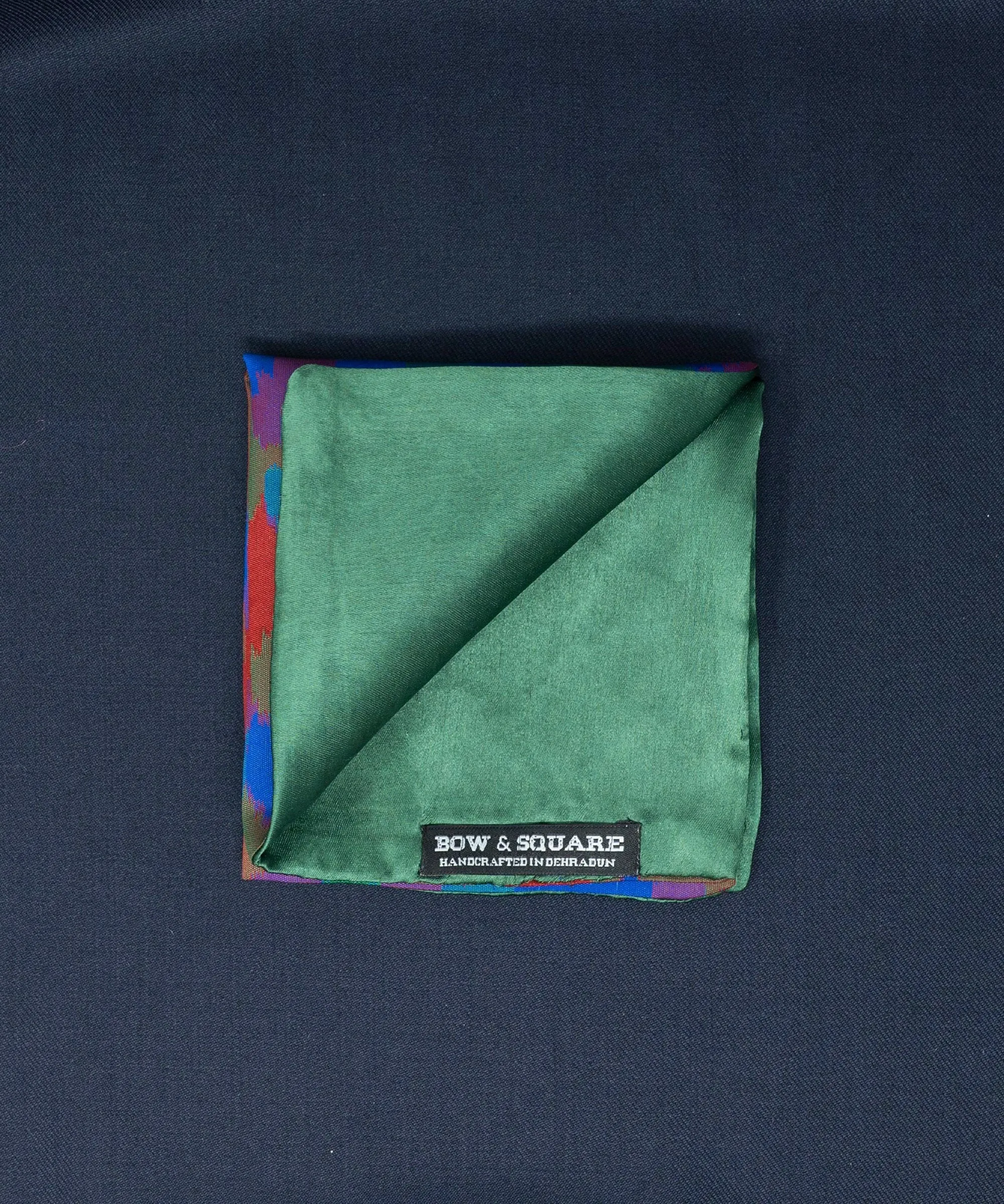 Old School Geometric Blue Pocket Square