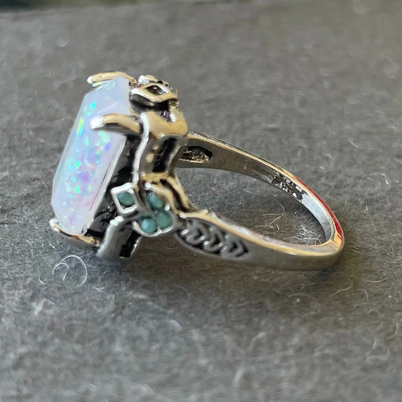 Opal Look Fun Cocktail ring, size 7