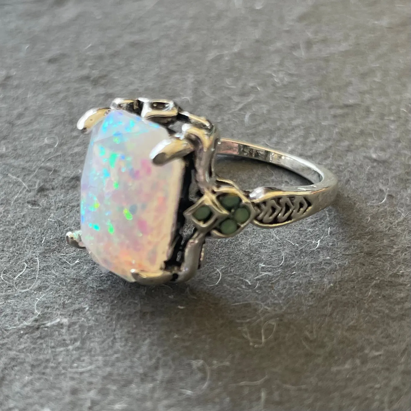 Opal Look Fun Cocktail ring, size 7