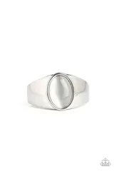 Paparazzi Accessories - Cool Down #R789 - White Urban Men Ring