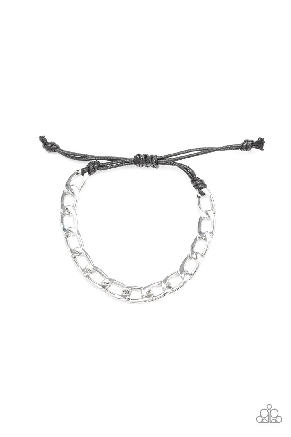 Paparazzi Accessories  - Goalpost #B640 Peg - Silver Urban Bracelet