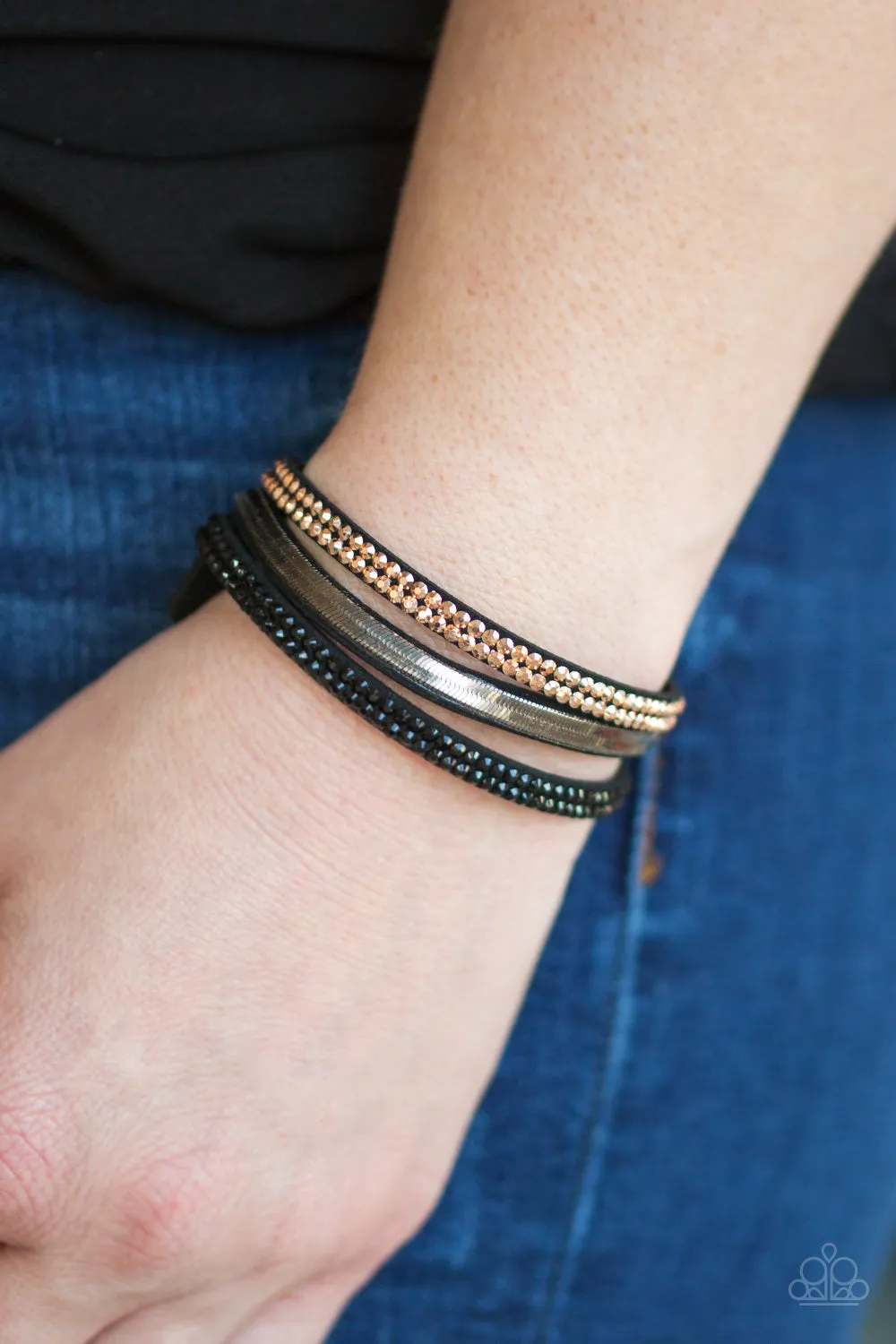 Paparazzi Bracelet ~ I Mean Business - Multi Wrap Urban Bracelet