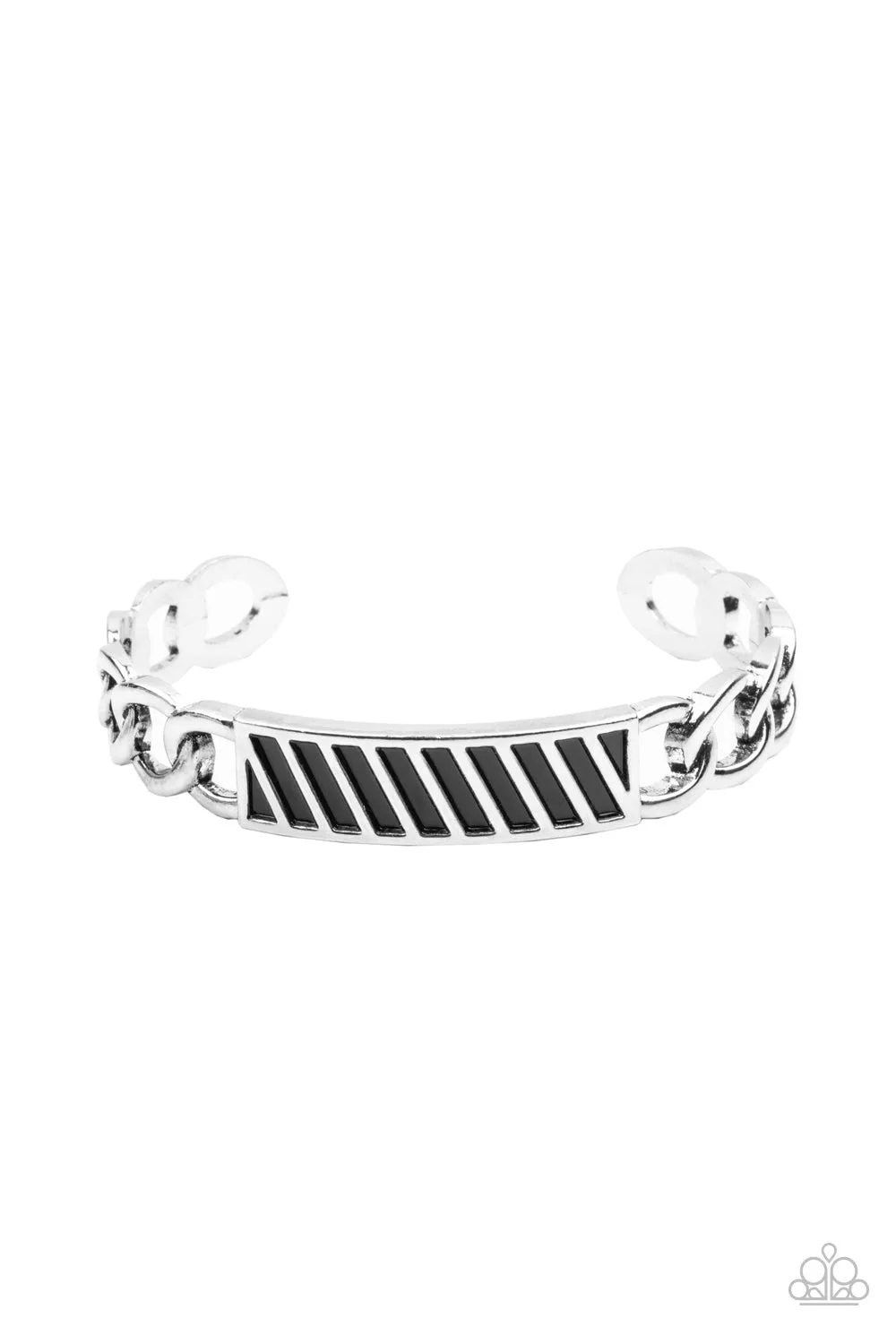 Paparazzi Keep Your Guard Up Silver Urban Bracelet