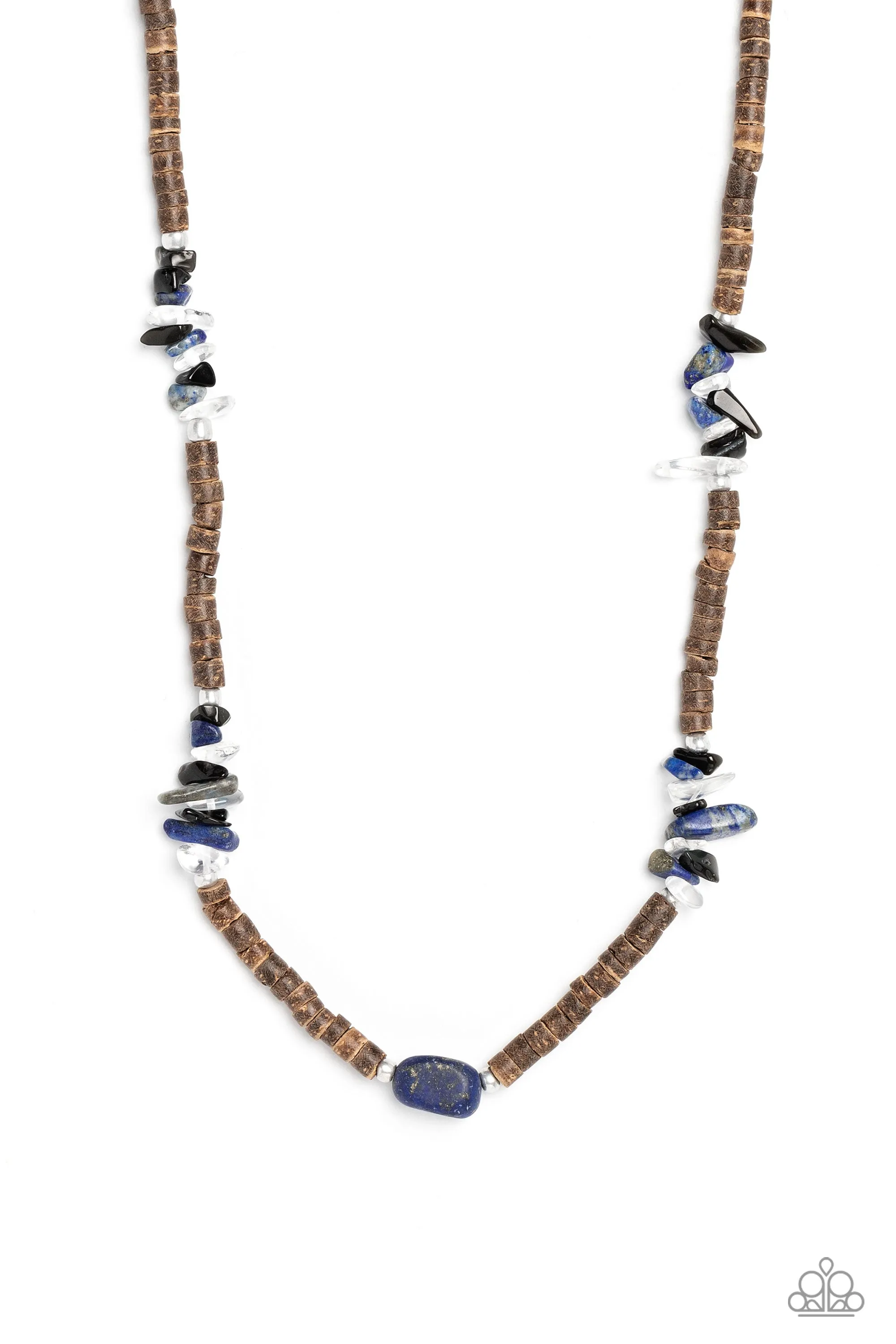 Paparazzi Stony Survivor - Blue Urban Necklace