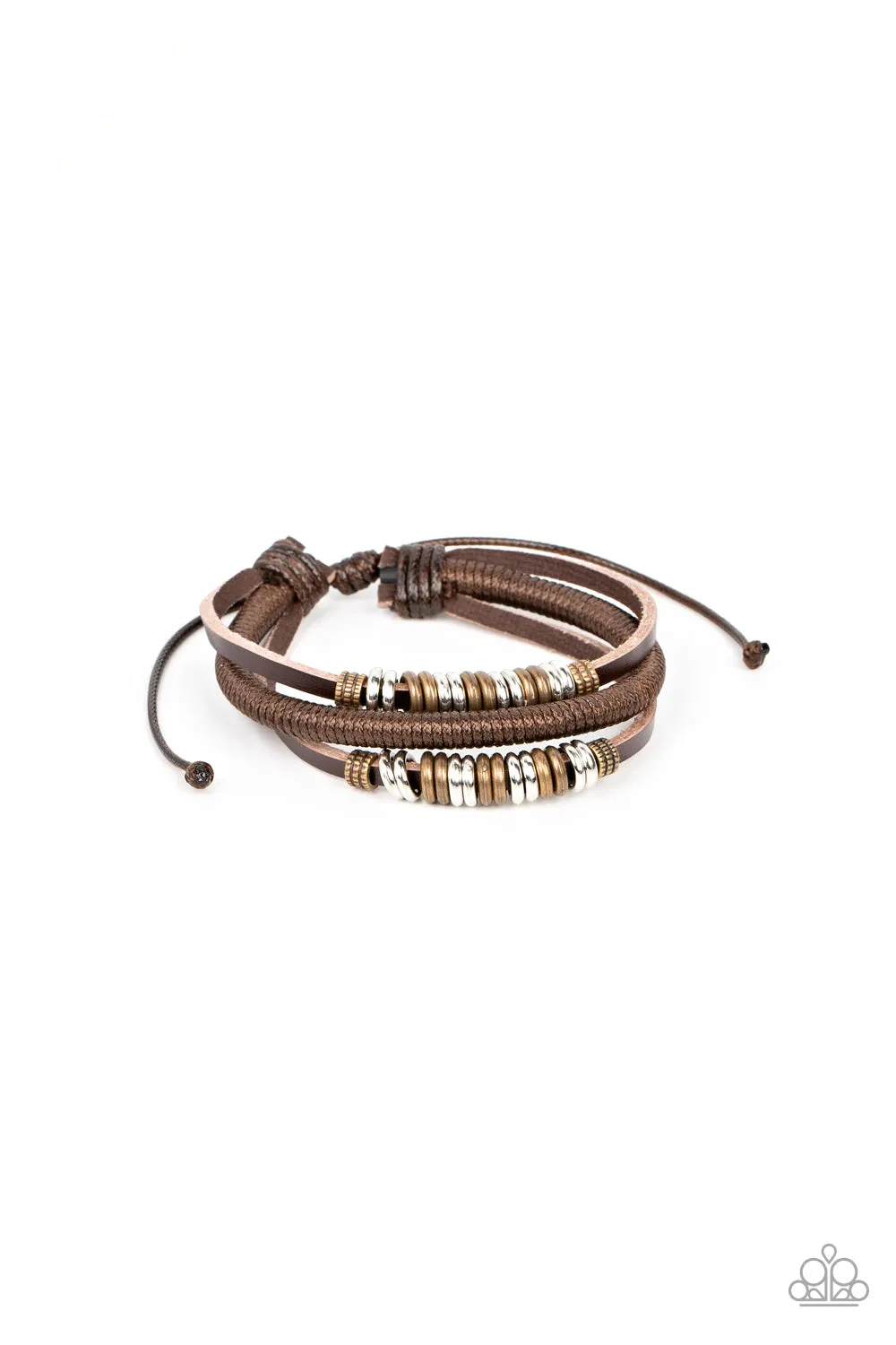 Paparazzi Treasure Tracker - Brown Urban Bracelet