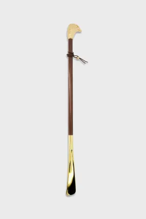 Pasotti Brown/Gold Eagle Shoehorn