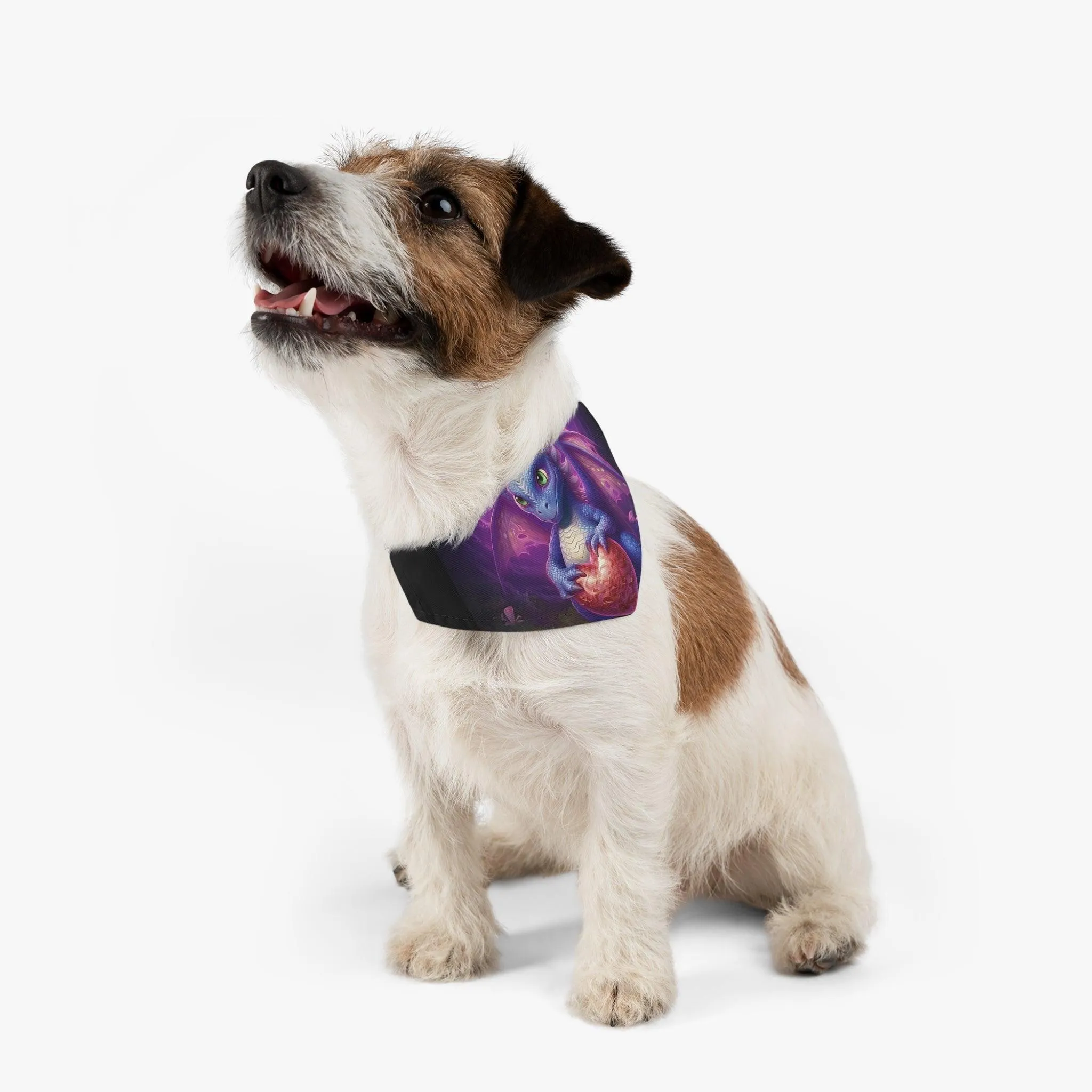 Playful Baby Dragon Pet Bandana Collar - Express Your Pet's Unique Style