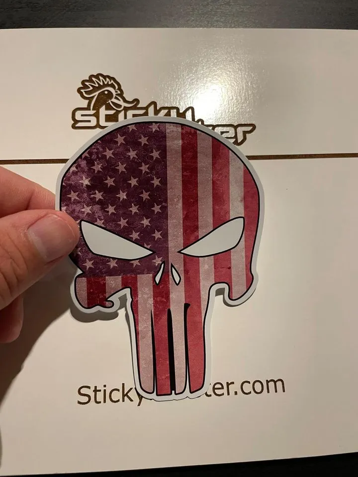 Punisher American Flag sticker