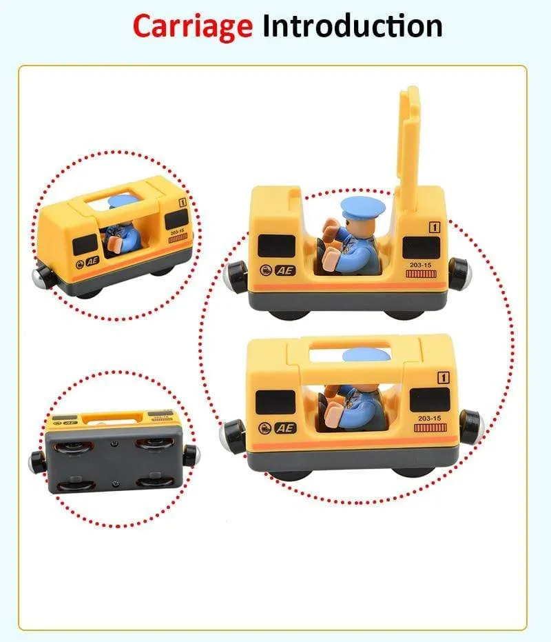 RC Electric Train Set With Carriage Sound and Light Express Truck FIT Wooden Track Children Electric Toy Kids Toys