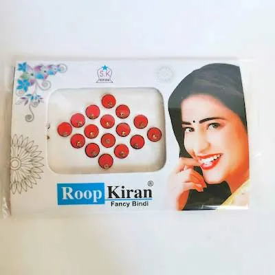 Red Round Diamond Fashion Bindi Sticker