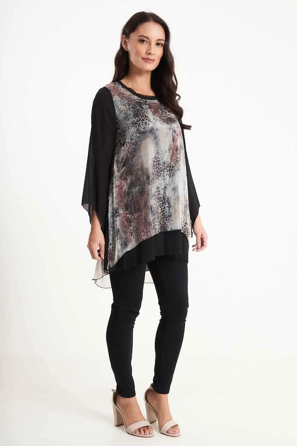 Saloos Silk Look A-Line Elliptical Top