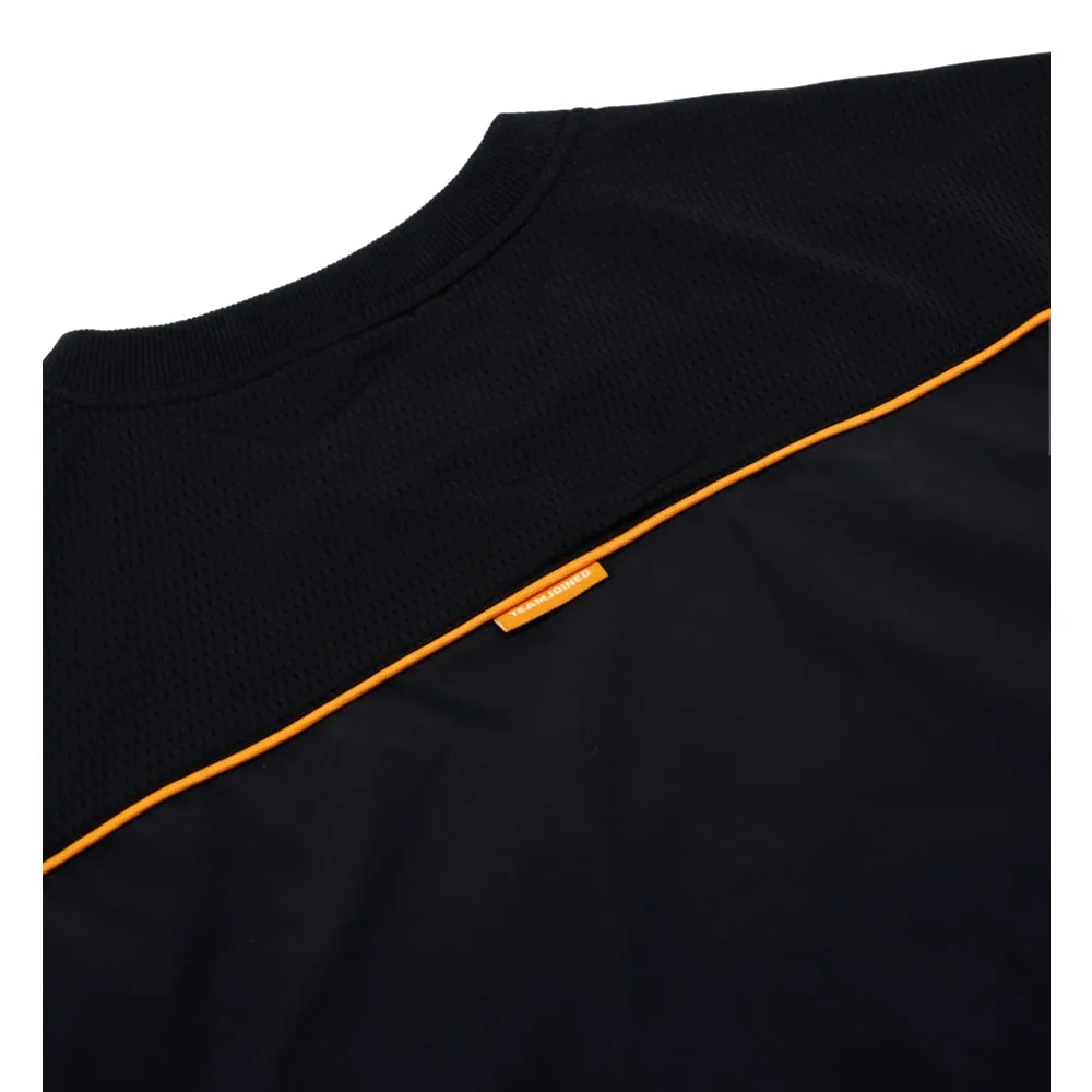 TEAMJOINED JOINED URBAN PANELED EXTRA-OVERSIZED JERSEY-BLACK/ORANGE