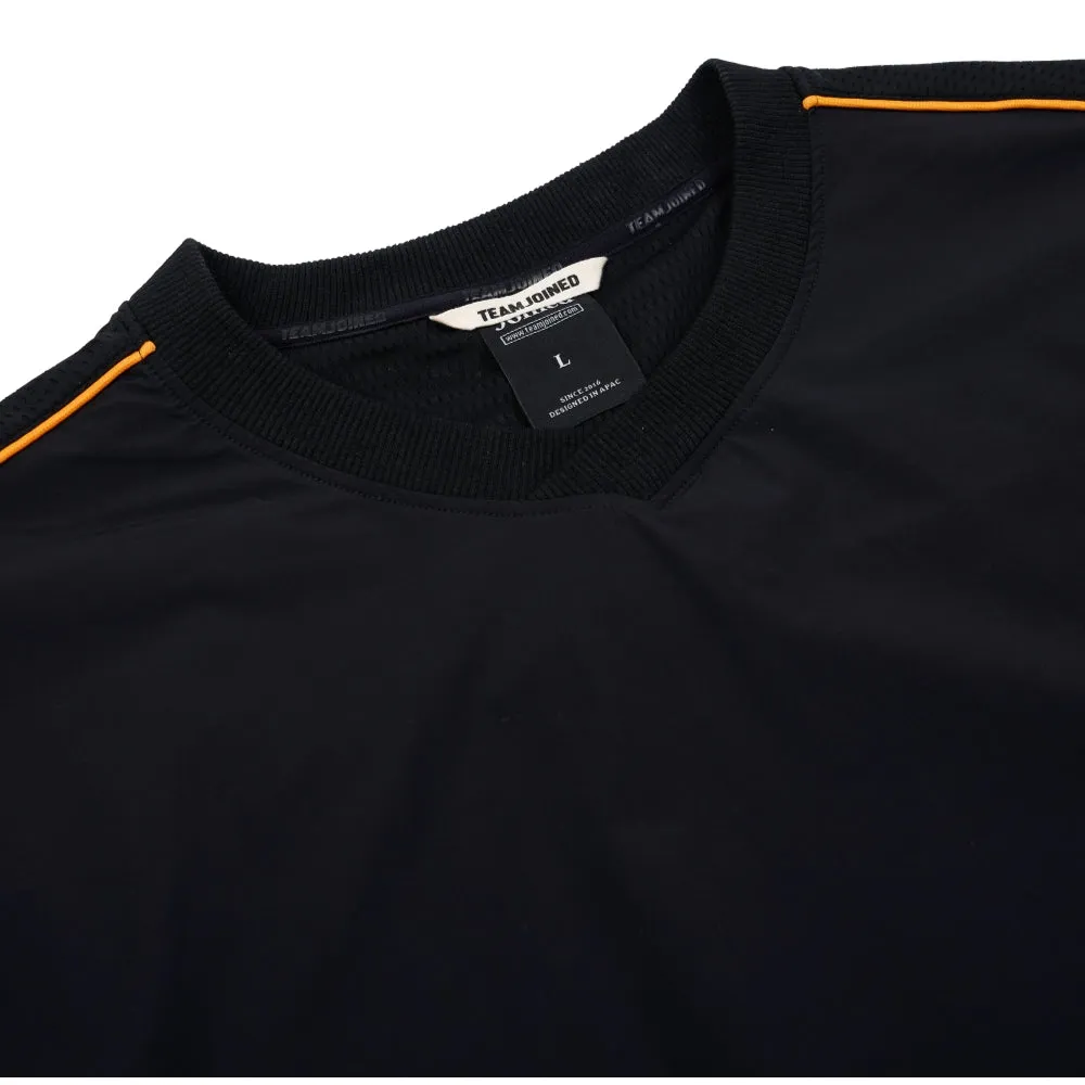 TEAMJOINED JOINED URBAN PANELED EXTRA-OVERSIZED JERSEY-BLACK/ORANGE