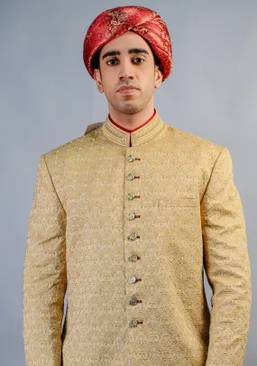 Traditional Jamawar Urban Red  Turban