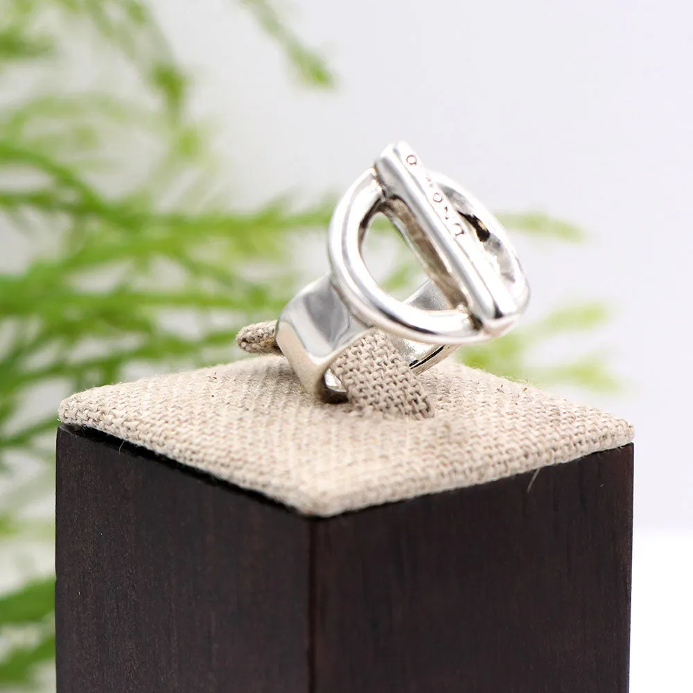 Uno de 50 Silver Toggle Ring