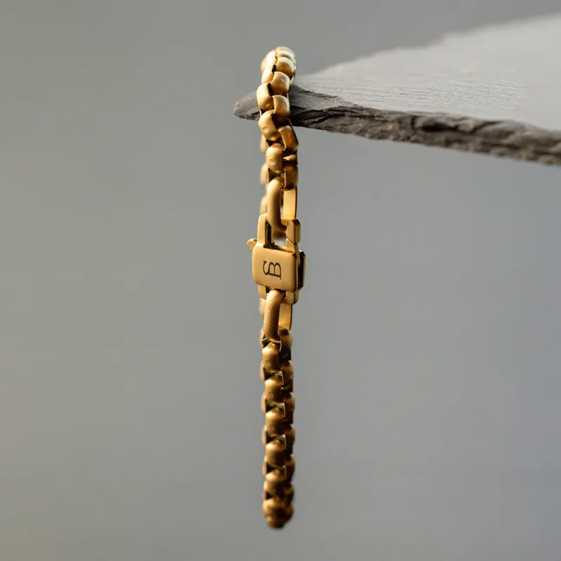 Urban Edge 5mm Box Chain Bracelet 18K Gold