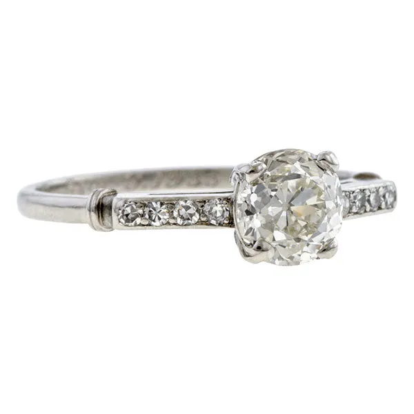 Vintage Engagement Ring, Old European 0.96ct