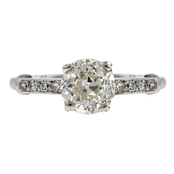 Vintage Engagement Ring, Old European 0.96ct