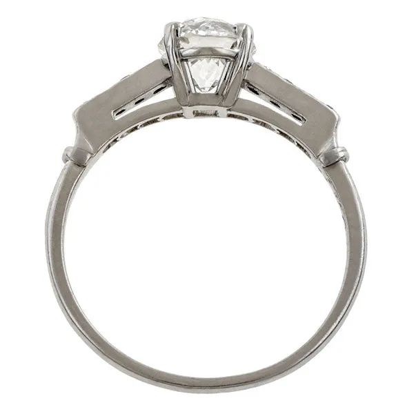 Vintage Engagement Ring, Old European 0.96ct