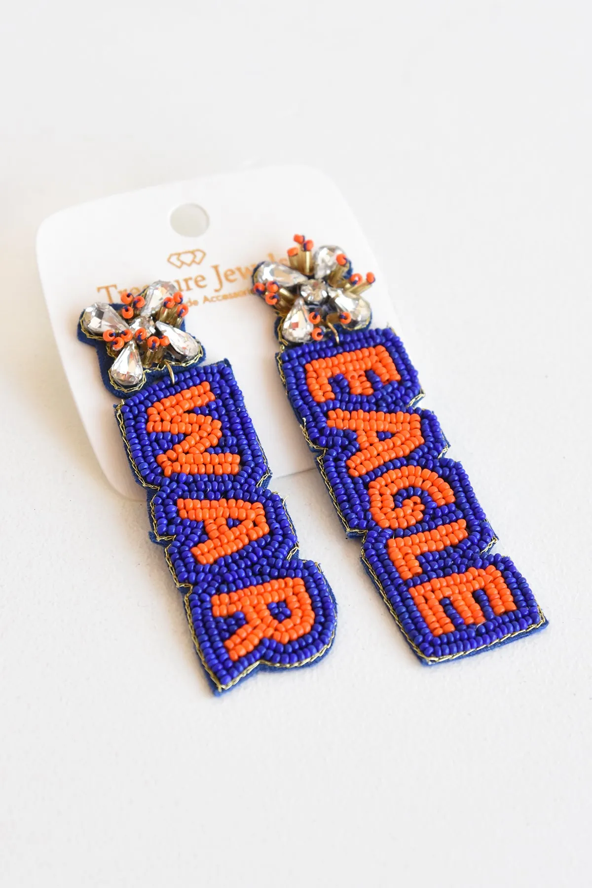 WAR EAGLE BEADED EARRINGS