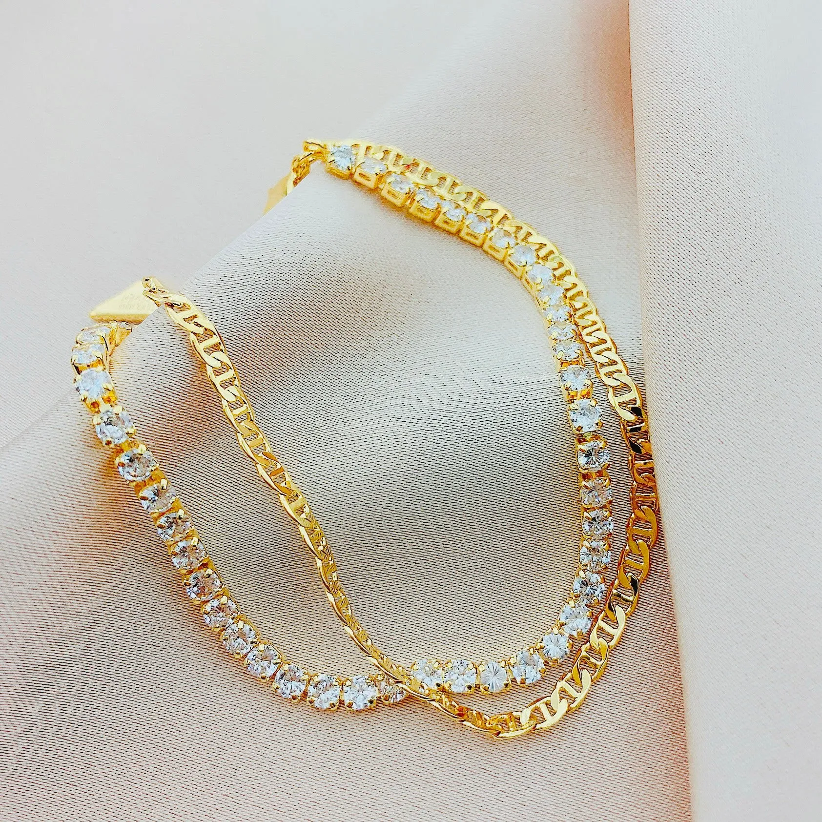 Women's Fashion CZ Chain Bracelet