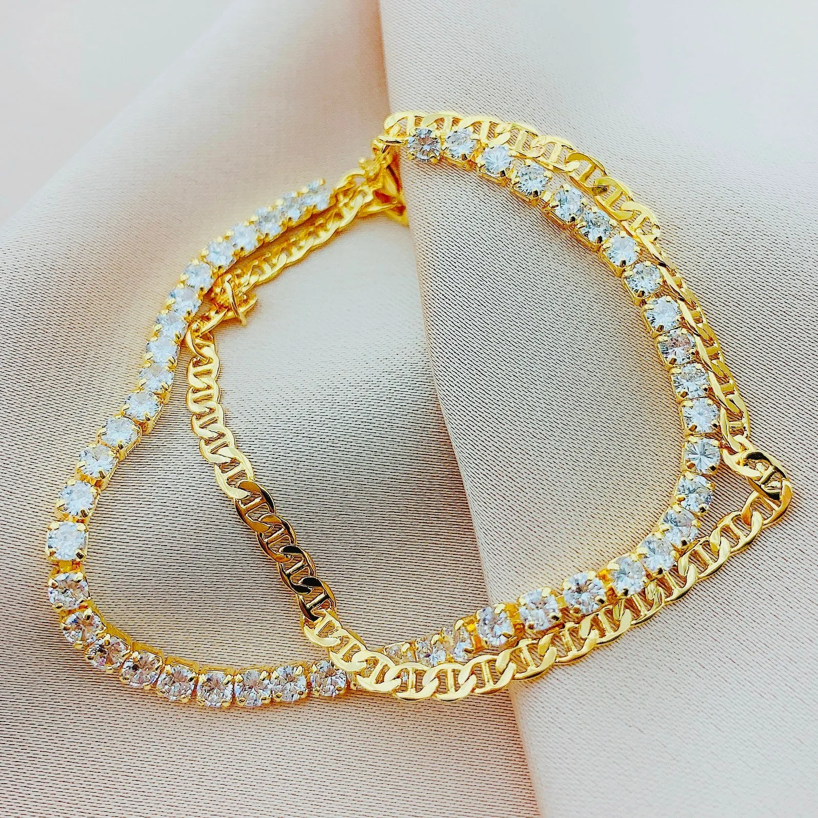 Women's Fashion CZ Chain Bracelet