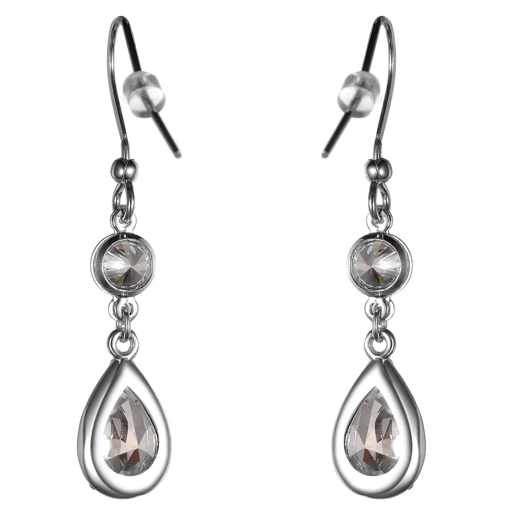 Women's Fashion CZ Dangle Drop Earring