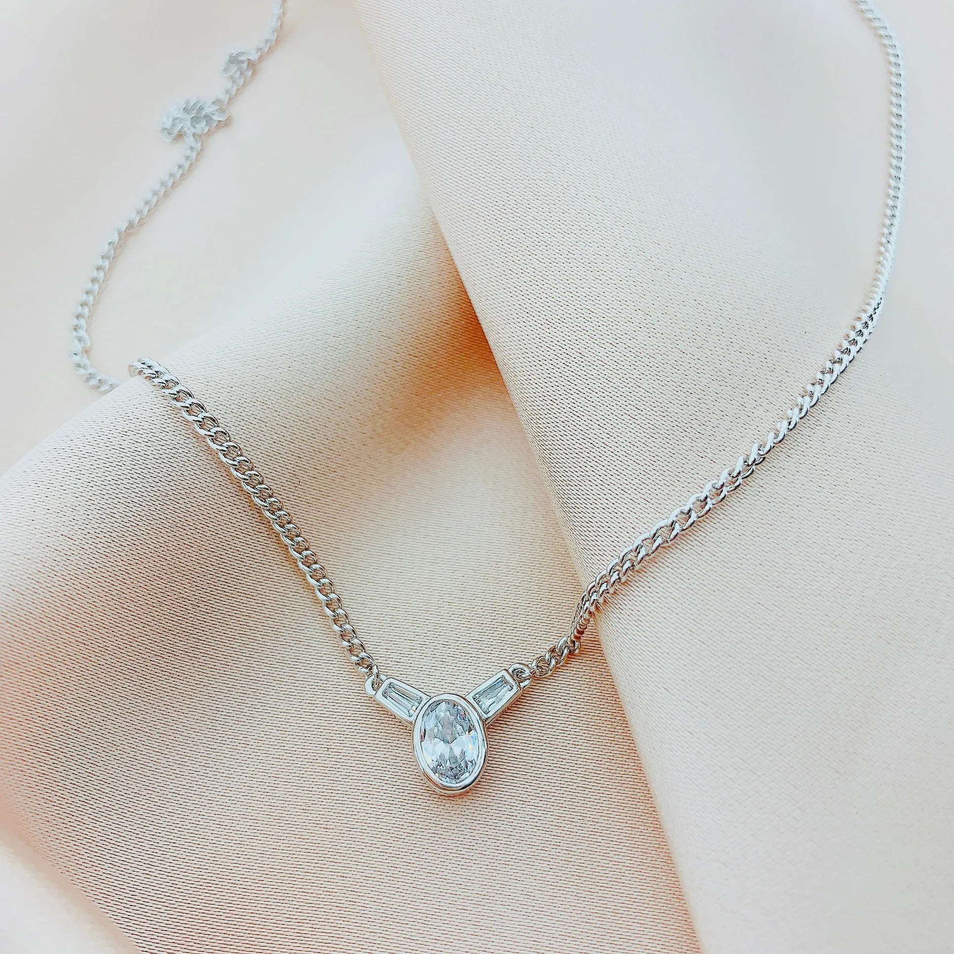 Women's Fashion CZ Pendant Necklace